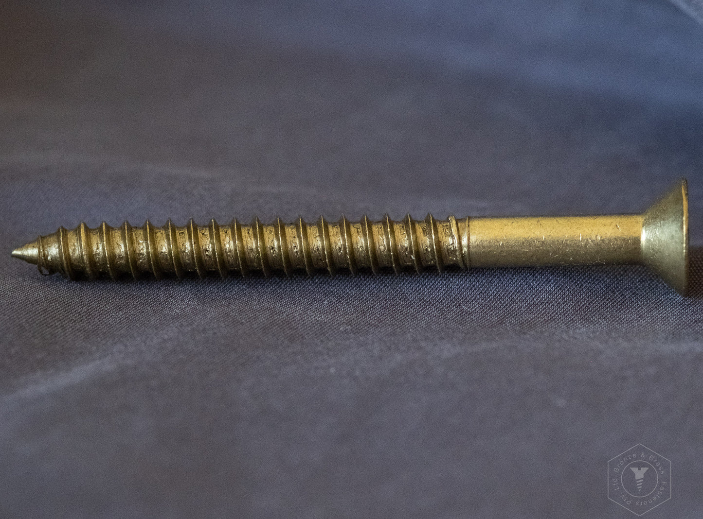 1147 - 112308 - Brass Needle Point Screw Square Drive Flat Head- 10g x 50mm