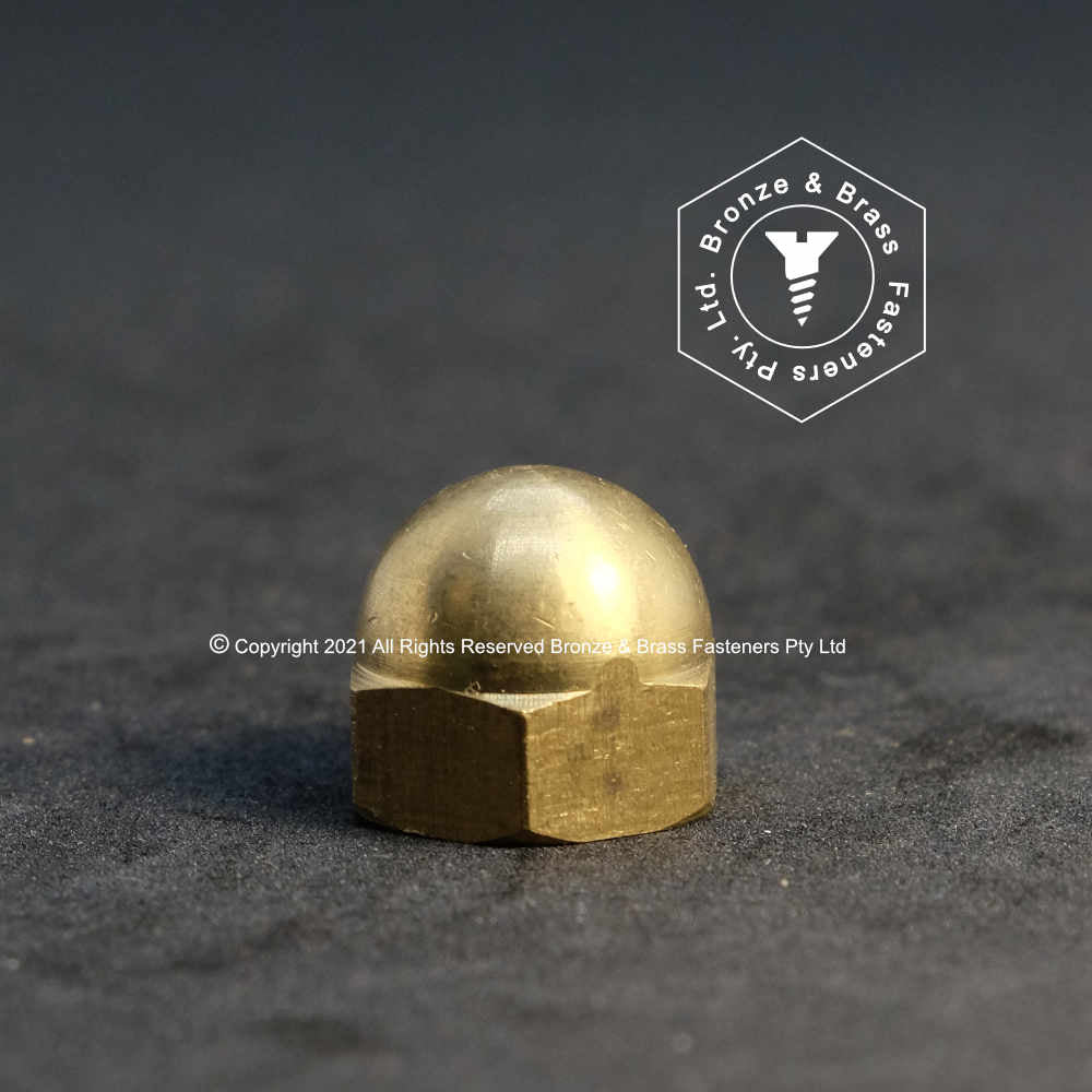 1622 - 116606 - Brass Nut Hex Acorn - 10-24 UNC (3/16")