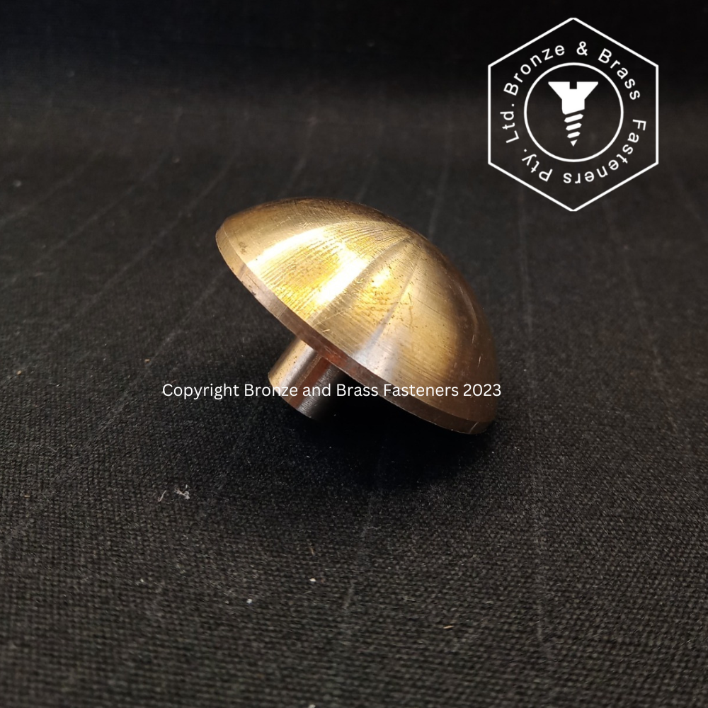 1760 - 119900 - Brass Nut Mushroom- 38mm Head x 1/4-20 UNC Internal Thread