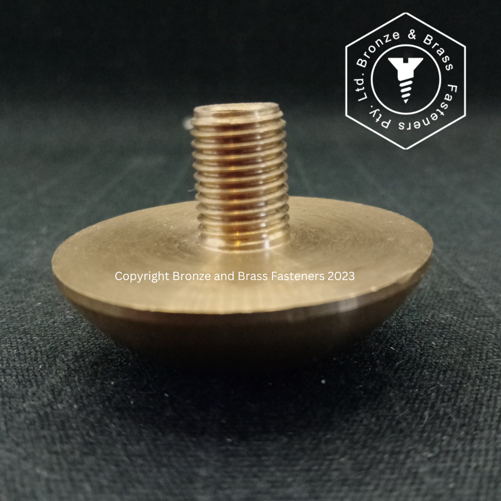 1760 - 119900 - Brass Nut Mushroom- 38mm Head x 1/4-20 UNC Internal Thread