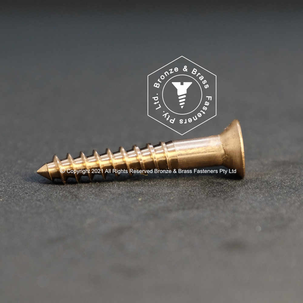 2547 - 131343 - Silicon Bronze Wood Screw Square Drive Flat Head- 16g x 89mm