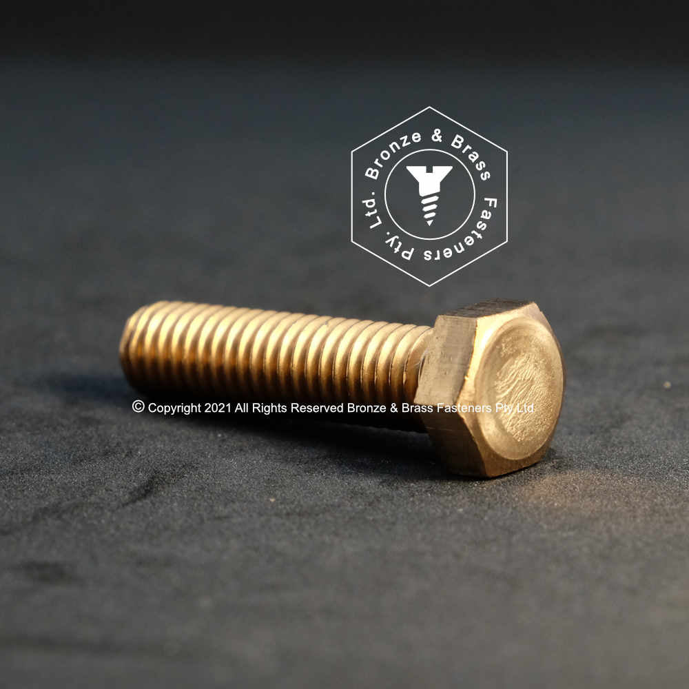 3466 - 135557 - Silicon Bronze Hex Set Screw - M10-1.5 x 60 mm