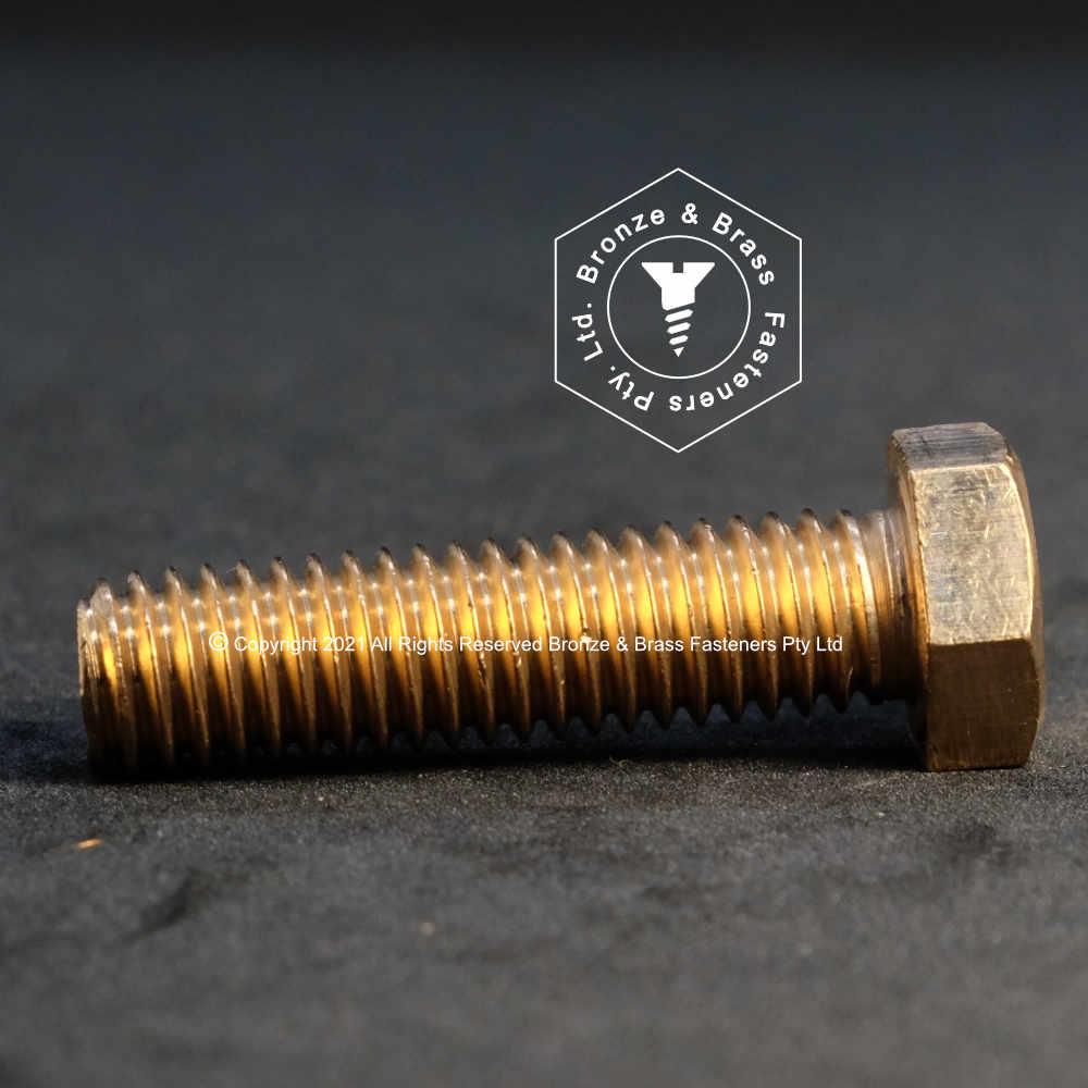 3466 - 135557 - Silicon Bronze Hex Set Screw - M10-1.5 x 60 mm