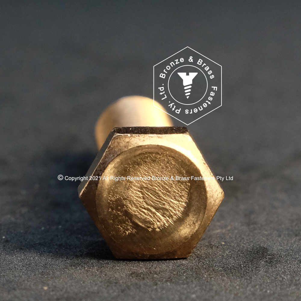 3466 - 135557 - Silicon Bronze Hex Set Screw - M10-1.5 x 60 mm