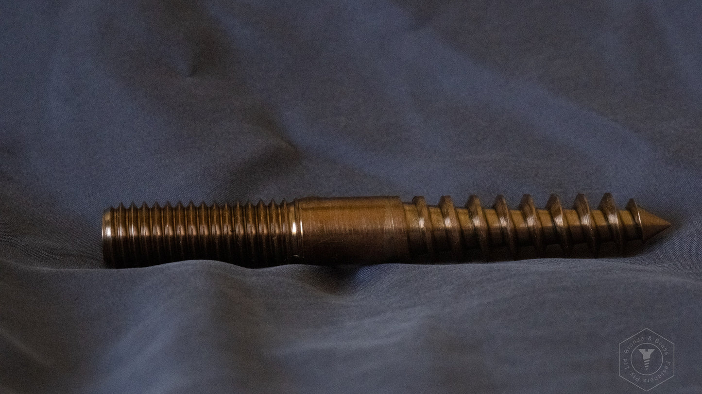 2730 - 135752 - Silicon Bronze Hanger Bolt (Lag Screw)- 1/2 - 13 UNC x 4"