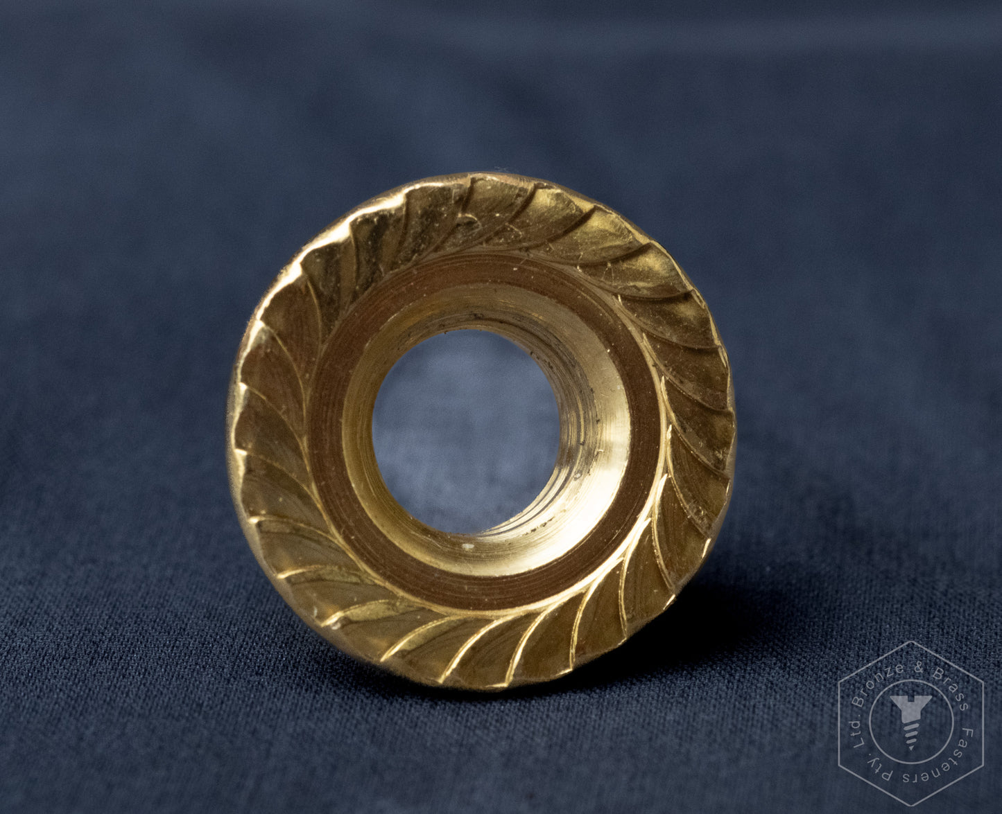 1606- 116901 - Brass Nut Hex Flange- 1/4 - 20 UNC