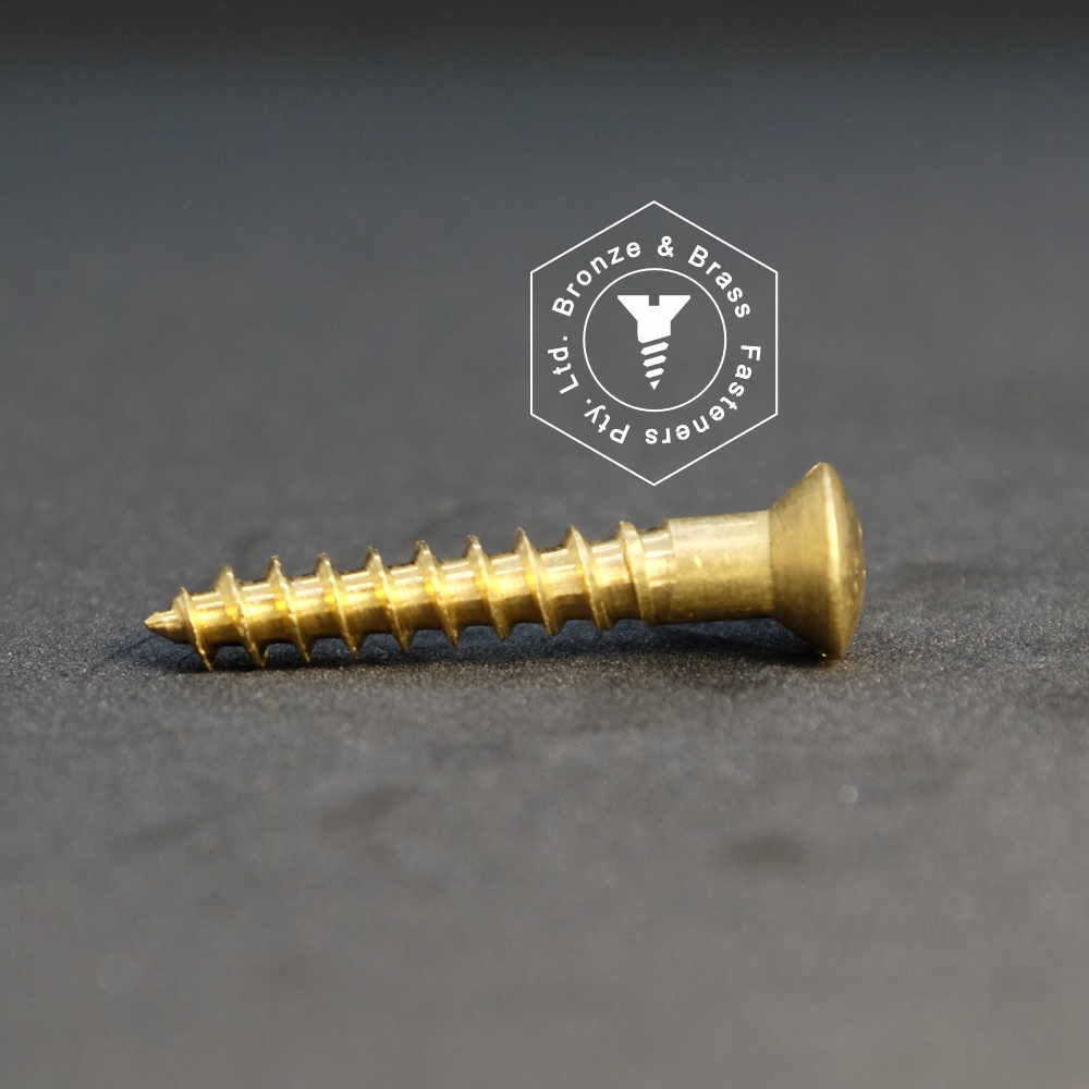 0660 - 111207 - Brass Wood Screw Slotted Oval Head- 6g x 25mm
