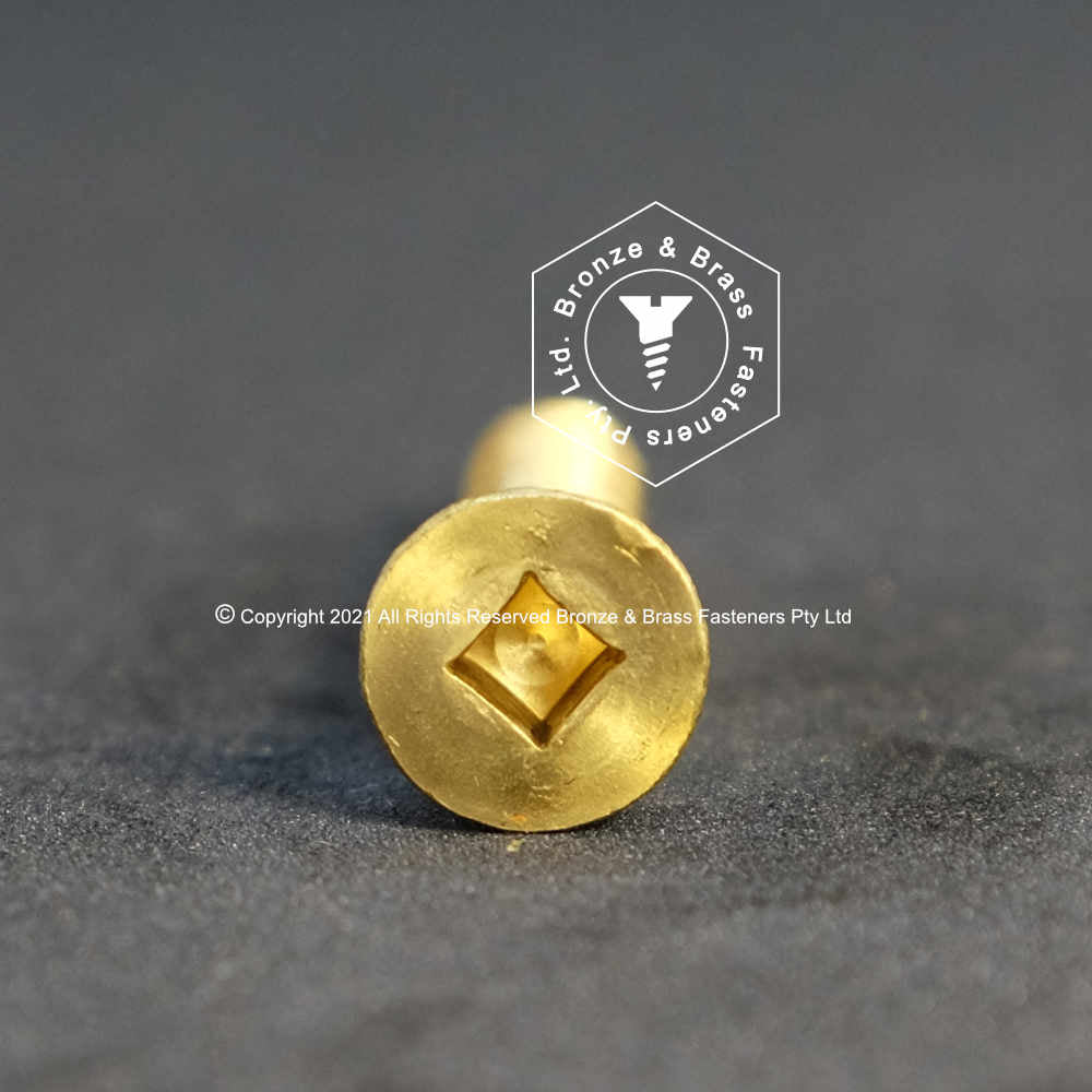 0795 - 111305 - Brass Wood Screw Square Drive Flat Head- 6g x 32mm