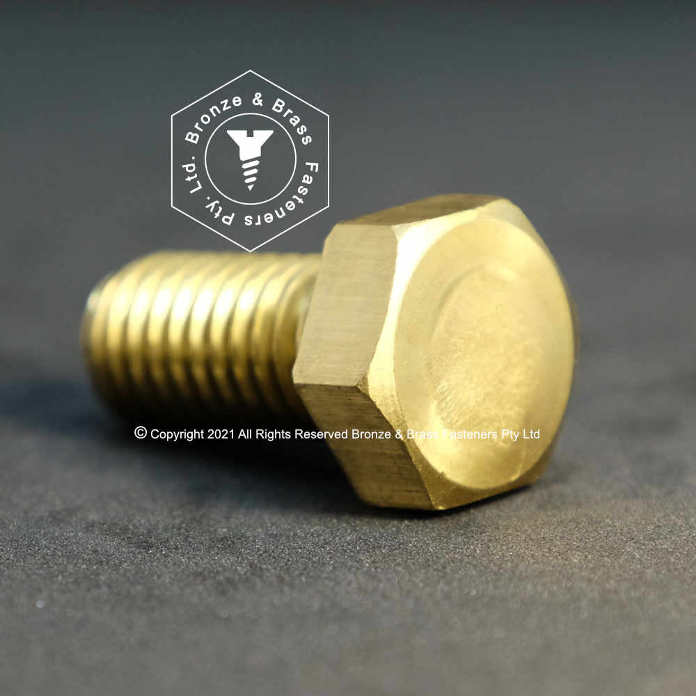 1170 - 114007 - Brass Hex Set Screw- 3/8 - 16 UNC x 2"