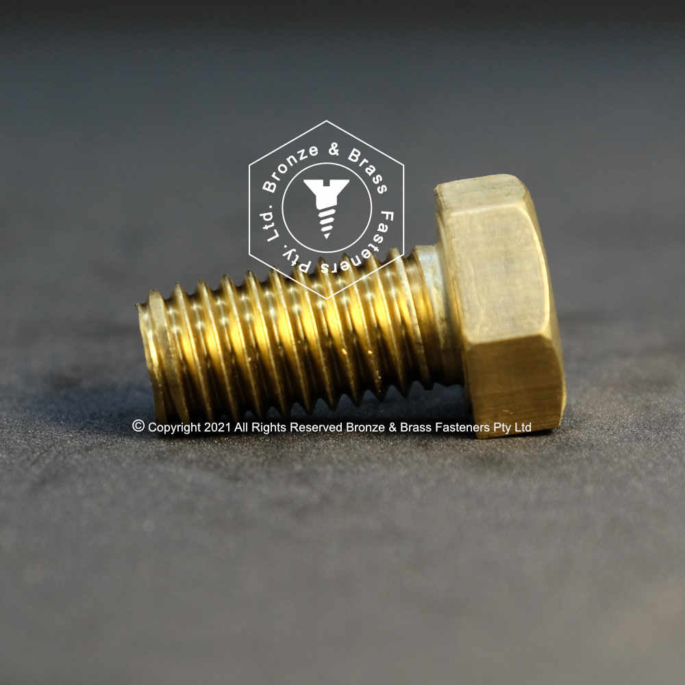 1210 - 114015 - Brass Hex Set Screw- 1/2 - 13 UNC x 3"