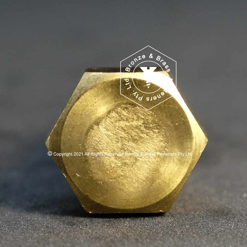 1210 - 114015 - Brass Hex Set Screw- 1/2 - 13 UNC x 3"