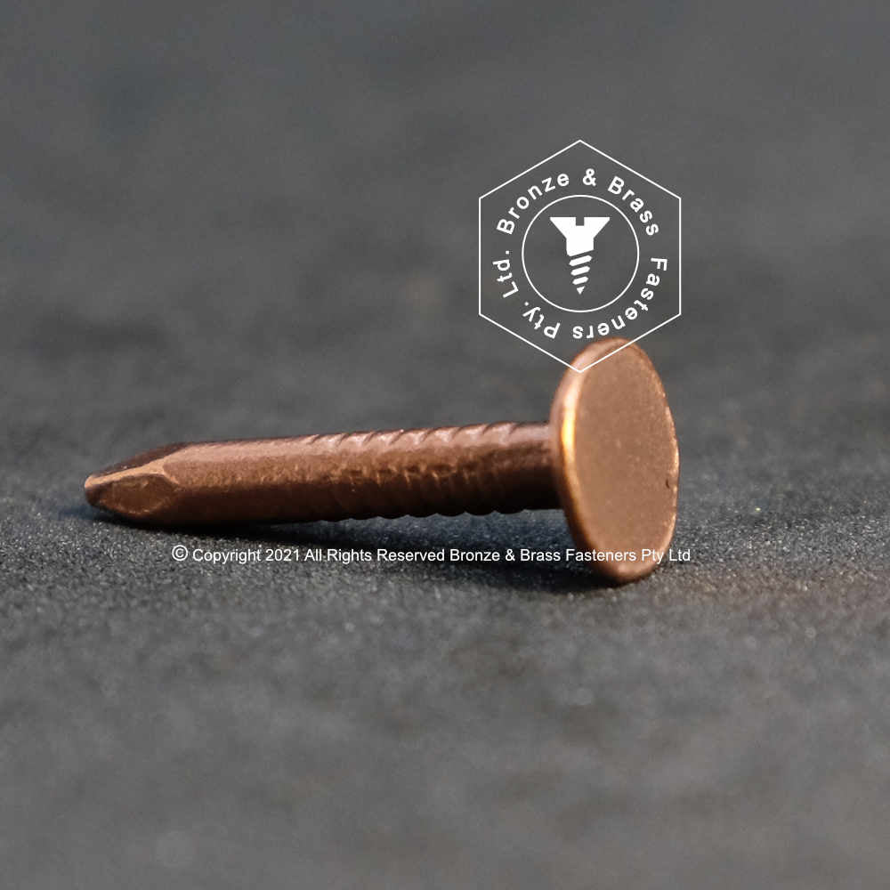 5225 -168307 - Copper Nail Clout/Sheathing Flat- 2.94 x 38 mm