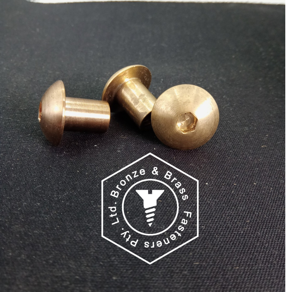 4036 - 139901 - Silicon Bronze Chicago Nut - Socket Drive Round Head - M8-1.25