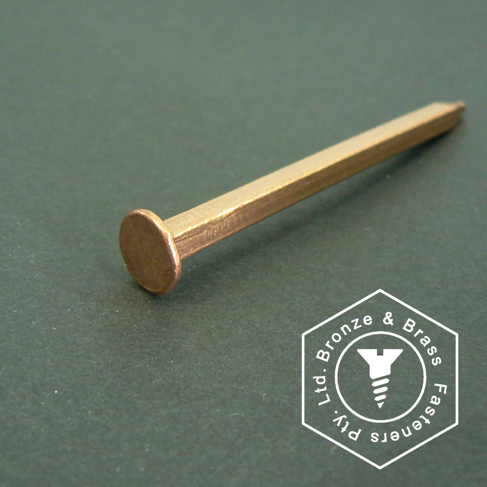 4415 - 168102 - Copper Nail Square Boat Flat- 2.64 x 32 mm (12g)
