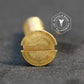 0010 - 111003 - Brass Wood Screw Slotted Flat Head - 0g x 12mm