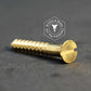 0010 - 111003 - Brass Wood Screw Slotted Flat Head - 0g x 12mm