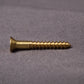 0180 - 111026 - Brass Wood Screw Slotted Flat Head- 6g x 25mm