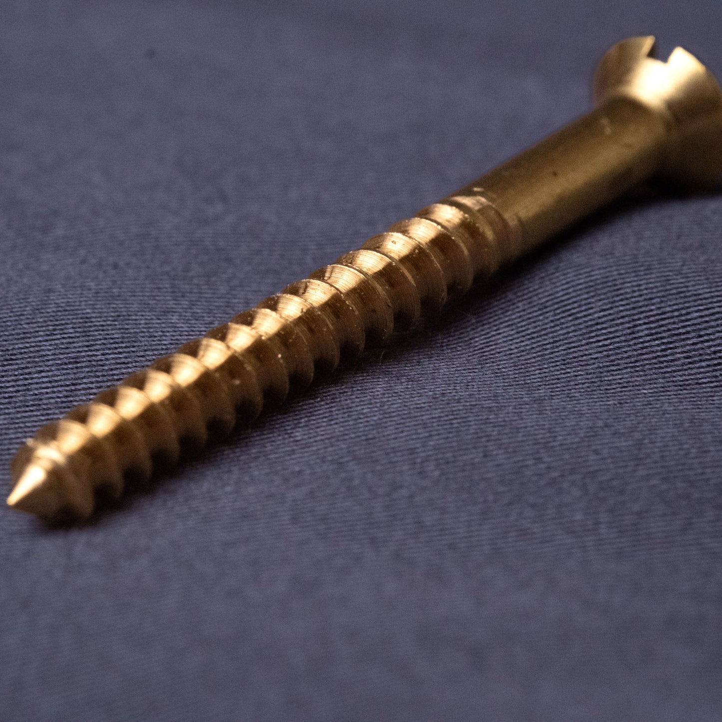 0310 - 111044 - Brass Wood Screw Slotted Flat Head- 12g x 50mm