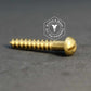 0525 - 111129 - Brass Wood Screw Slotted Round Head- 14g x 63mm