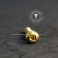 0860 - 111403 - Brass Wood Screw Square Drive Round Head- 8g x 38mm