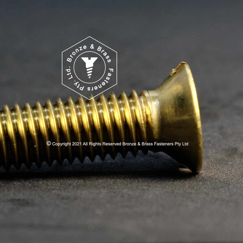 1308 - 113010 - Brass Machine Screw Slotted Flat Head- 1/2 - 13 UNC x 1 3/4"