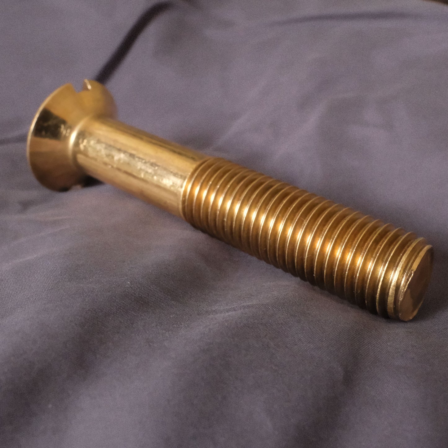 1466 - 113738 - Brass Machine Screw Hex Socket Flat Head- M8-1.25 x 75mm - Part Thread