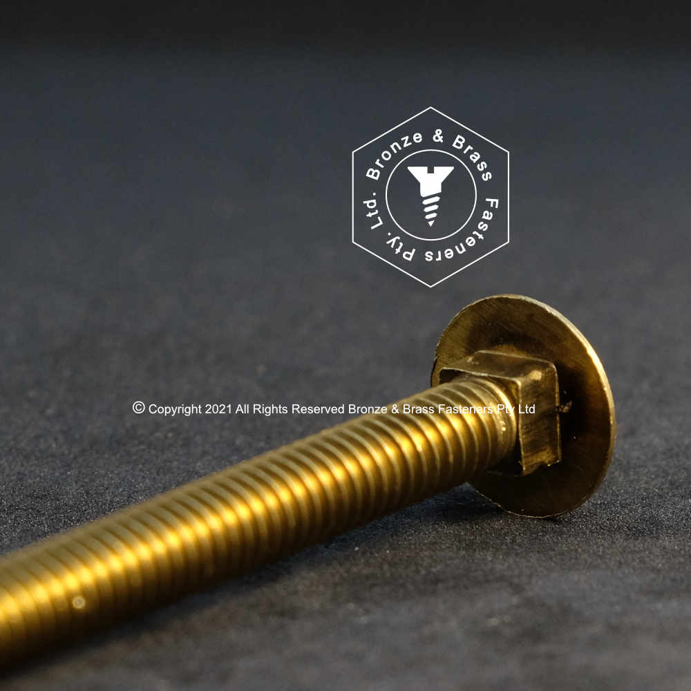 1235 - 115805 - Brass Coach Bolt- 1/4 - 20 UNC x 1 1/2" (Full Thread)