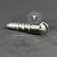 0945 - 121203 - Nickel Plated Brass Wood Screw Slotted Round Head- 3g x 12mm