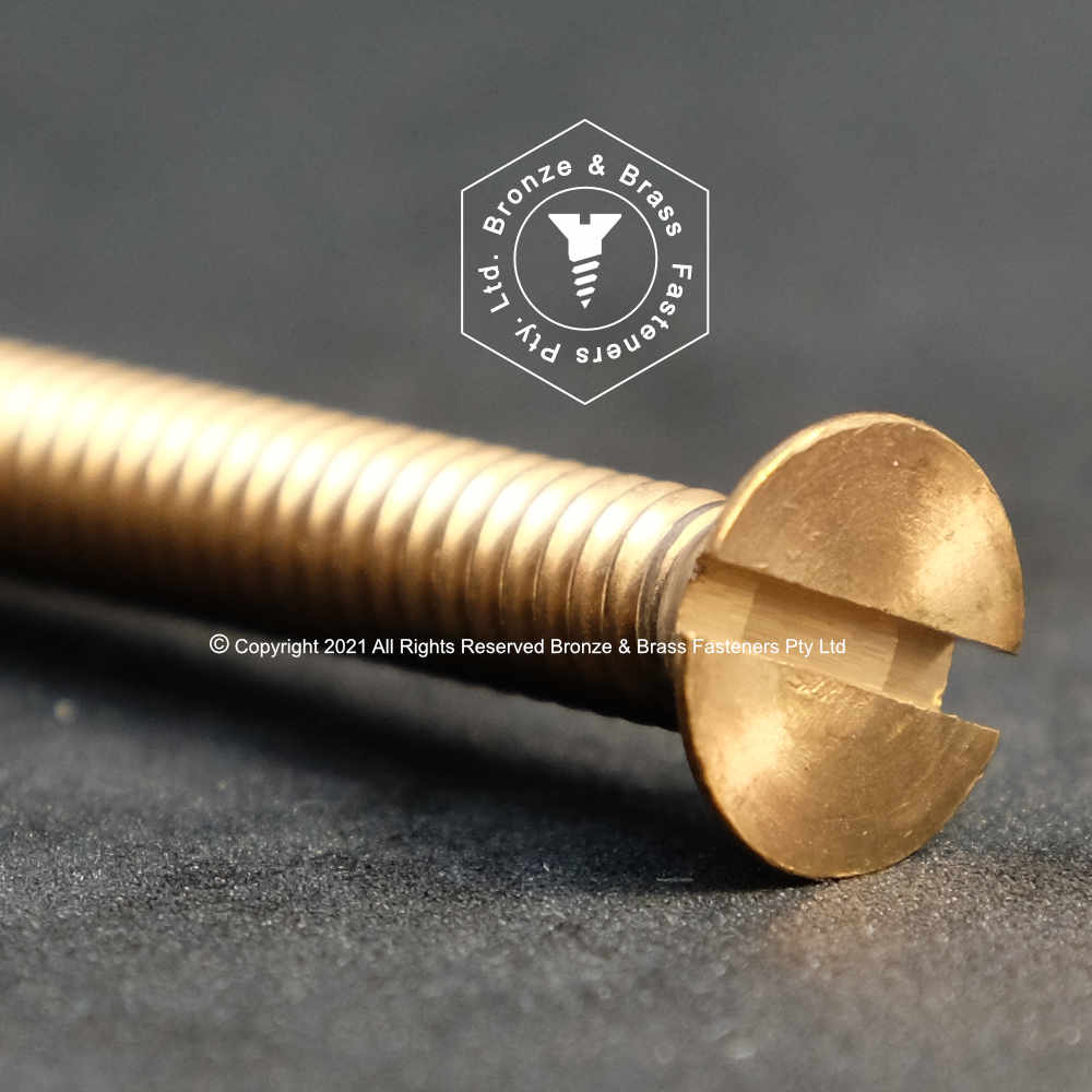 3230 - 133015 - Silicon Bronze Machine Screw Slotted Flat Head- 5/16 - 18 UNC x 2"