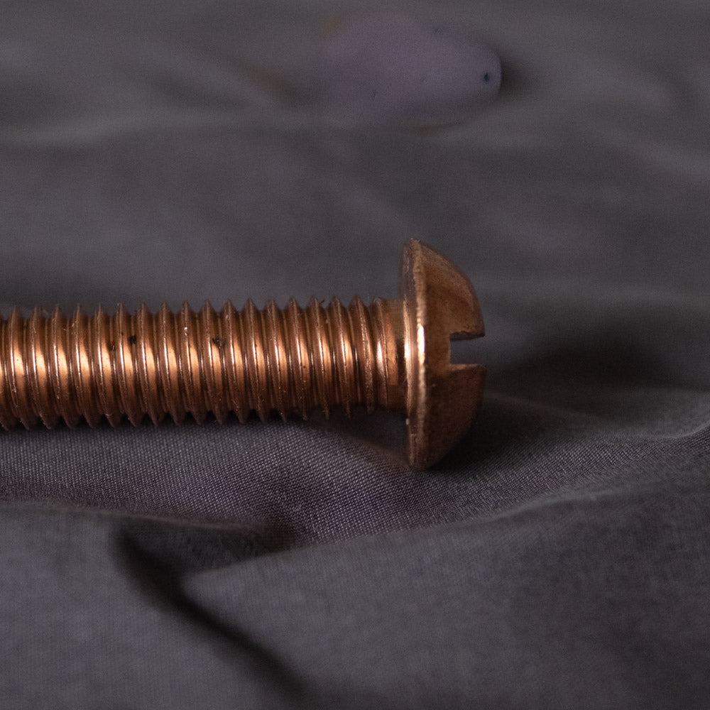 3140 - 133113 - Silicon Bronze Machine Screw Slotted Round Head- 3/8 - 16 UNC x 2"