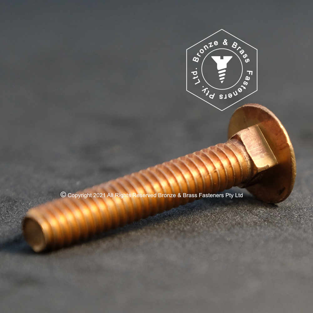 2949 - 135836 - Silicon Bronze Coach Bolt- 5/16 - 18 UNC x 6" Full Thread