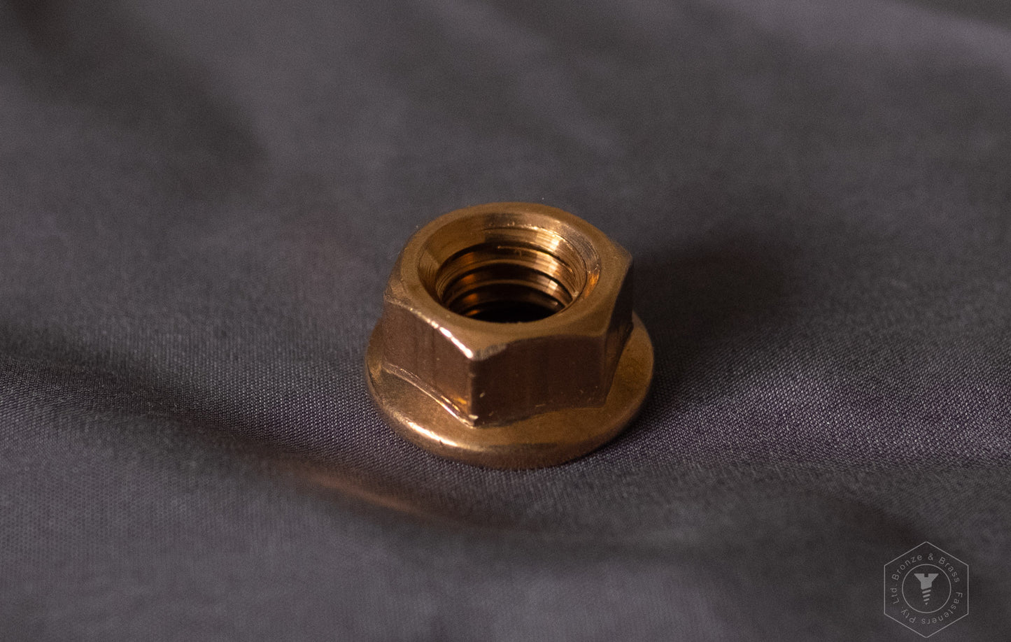3671 - 136902 - Silicon Bronze Hex Flange Nut - 1/4-20 UNC