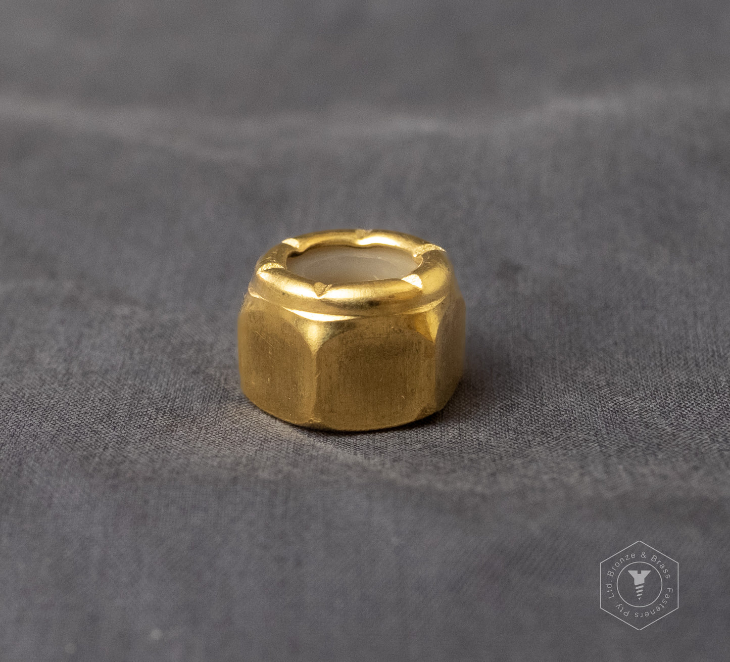 1578 - 116860 - Brass Nylon Insert Lock Nut - M12-1.75