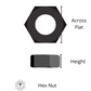 3705 - 136308 - Silicon Bronze Nut Hex- M12-1.75
