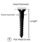 2555 - 131341 - Silicon Bronze Wood Screw Square Drive Flat Head- 18g x 89mm