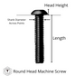 1494 - 113806 - Brass Machine Screw Hex Socket Button Head- M4-0.7 x 50mm