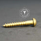 0405 - 111107 - Brass Wood Screw Slotted Round Head- 4g x 19mm