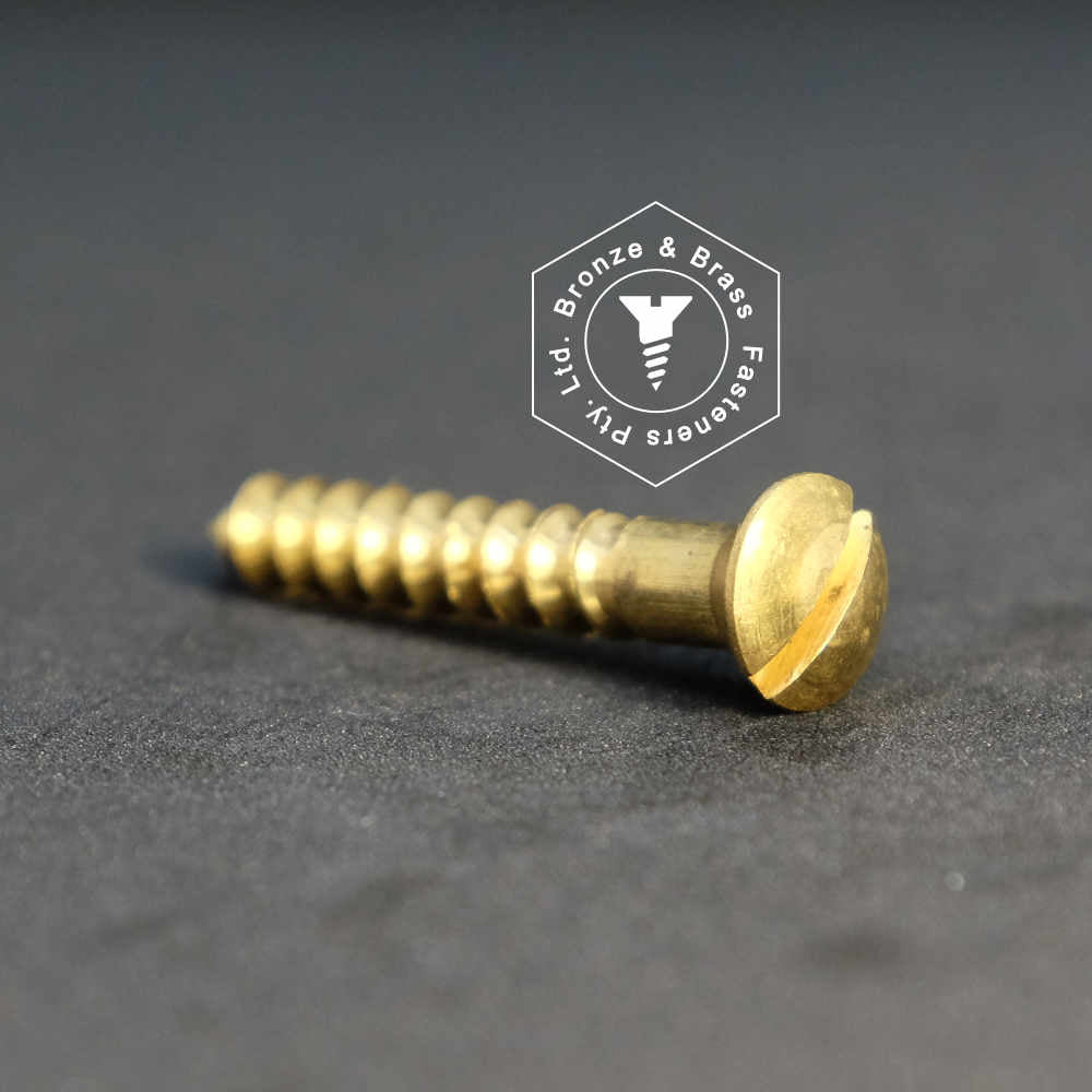 0550 - 111227 - Brass Wood Screw Slotted Oval Head- 2g x 12mm