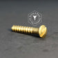 0760 - 111222 - Brass Wood Screw Slotted Oval Head- 14g x 63mm