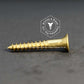 0815 - 111309 - Brass Wood Screw Square Drive Flat Head- 8g x 38mm