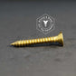 1155 - 112102 - Brass Needle Point Screw Slotted Flat Head- 10g x 32mm