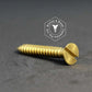 1155 - 112102 - Brass Needle Point Screw Slotted Flat Head- 10g x 32mm