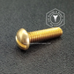 1337 - 113110 - Brass Machine Screw Slotted Round Head- 1/4-20 UNC x 3"