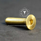 1460 - 113731 - Brass Machine Screw Hex Socket Flat Head- M8-1.25 x 50mm