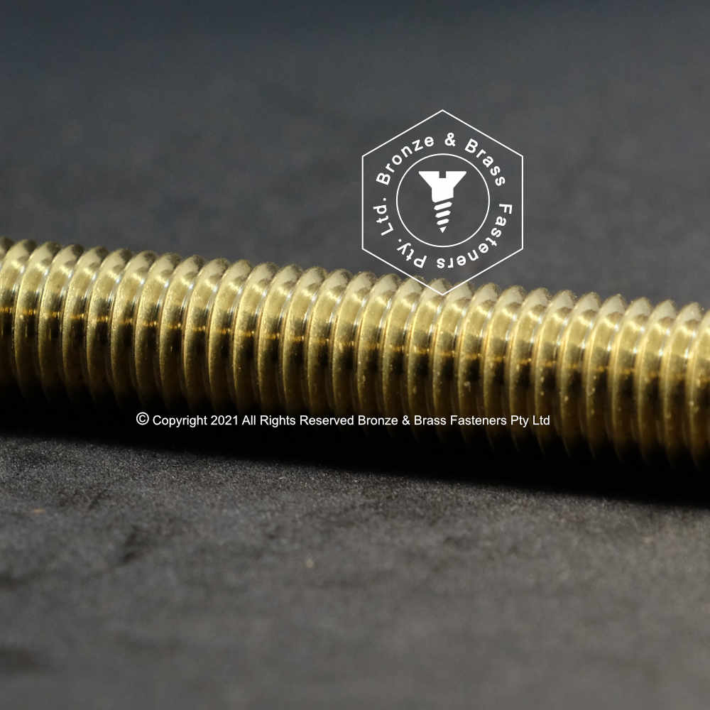 1930 - 119076 - Brass Rod Threaded (Allthread)- 3/8-24 UNF x 3'