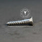 0910 - 121004 - Nickel Plated Brass Wood Screw Slotted Flat Head- 8g x 19mm
