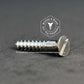 0895 - 121001 - Nickel Plated Brass Wood Screw Slotted Flat Head- 6g x 19mm