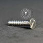 0910 - 121004 - Nickel Plated Brass Wood Screw Slotted Flat Head- 8g x 19mm