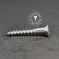 1055 - 121116 - Nickel Plated Brass Wood Screw Slotted Oval Head- 8g x 25mm