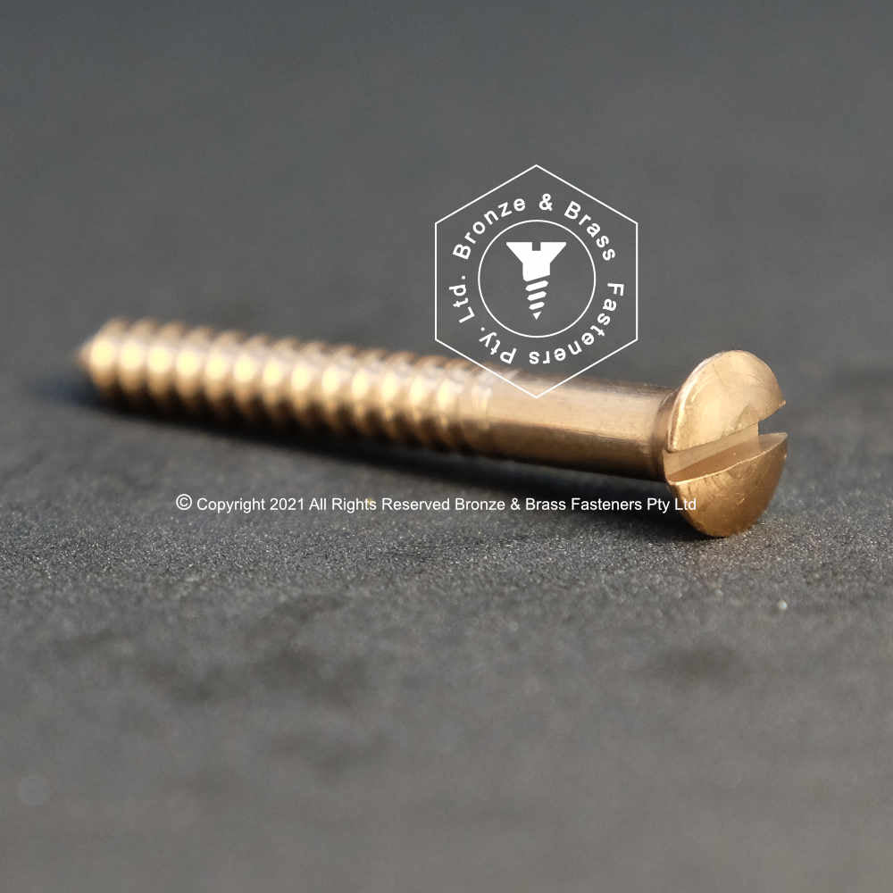 2600 - 131207 - Silicon Bronze Wood Screw Slotted Oval Head- 4g x 19mm